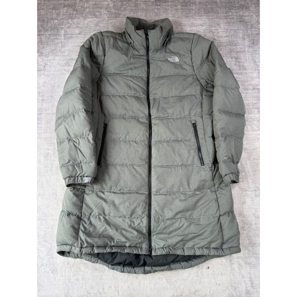 The North Face Jacket Women XL Gray 550 Down Fill Puffer Parka Quilted Coat